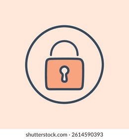 Security Lock Icon Flat Graphic Design, Lock icon set. Padlock vector illustration. Security symbol. Safety pictogram. Protection sign.