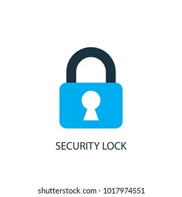 Security lock icon. Logo element illustration. Security lock symbol design from 2 colored collection. Simple Security lock concept. Can be used in web and mobile.