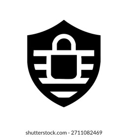 Icono de bloqueo de seguridad sobre fondo blanco