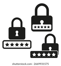 Icono de bloqueo de seguridad. Protección de la Contraseña personal. Seguridad de los datos digitales. Símbolo de acceso al Vector. EPS 10.