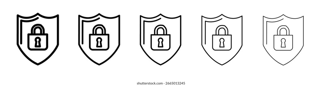 Ícone de cadeado de segurança Conceito de símbolo para web design.ícone de vetor de linha simples. ilustração de logotipo.