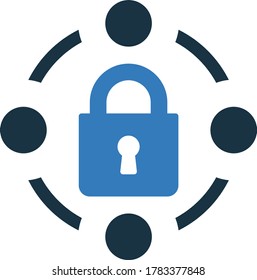 Security lock icon / vector graphics