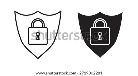 Security lock icons, vector symbols. filled flat sign
