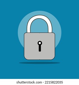 Security lock illustration vector art design.