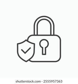 Security lock isolated icon. vector illustration.