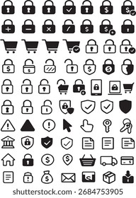 «Security and Lock Line Icons Set – Privacy, Protection, Contraseña, Shield»