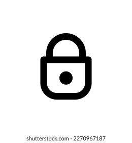 Security lock, line web or mobile interface vector icon