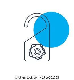 Security lock, padlock icon. Digital lock, key lock icon with vector illustration and flat style.