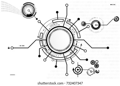 Security  with lock and password for Vector technology background