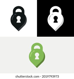 Logotipo de ubicación del punto de anclaje de seguridad