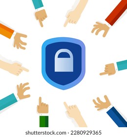 Security lock privacy protection safety cyber security shield