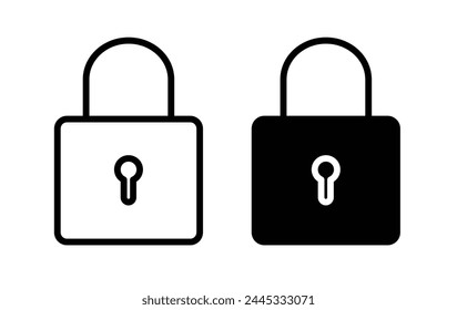 Security Lock and Protection Icons. Password and Privacy Assurance Symbols.