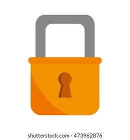 security lock safety system protection keyhole vector illustration