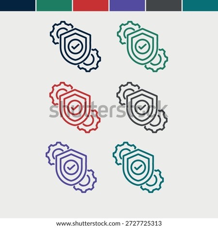 Security Lock Shield and Protection Icons.