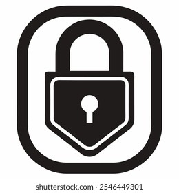 security lock sign icon vector isolated