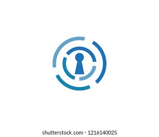 security Lock sistem logo vector template