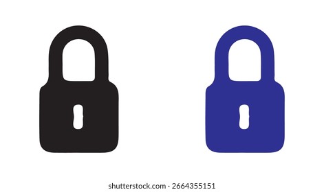 Security Lock Symbols in Flat Design Icon Vector Eps 10
