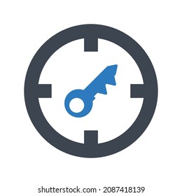 Icono de destino de bloqueo de seguridad.(ilustración vectorial)