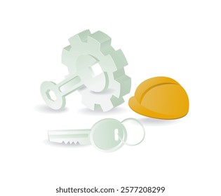 Security locksmith service concept illustration