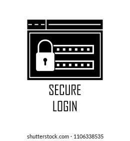 security login icon. Element of Web Development for mobile concept and web apps. Detailed security login icon can be used for web and mobile. Premium icon on white background