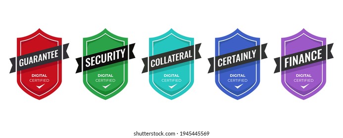 Security logo badge design template. Digital business certified badge for training, course, guarantee, secure, etc. Vector illustration.