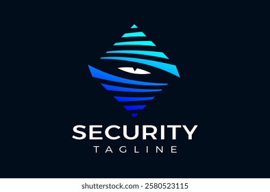 Security logo design, security eye logo, shield logo, digital security logo, creative mountain shape for max security and spy eye design for search the crime and protection, spy agency, dark site icon