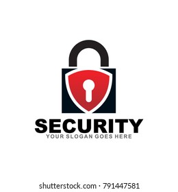 Security Logo Design With Lock Icon Vector Template Eps 10