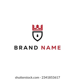 Diseño del logotipo de seguridad, logotipo del vector de la reina de seguridad