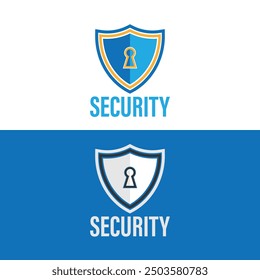 security Logo design Shield lock icon Vector illustration
