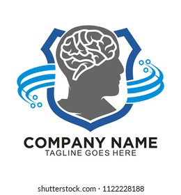 Security logo design template for web
