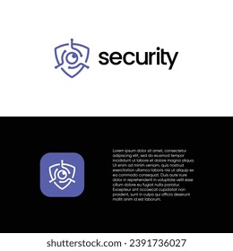 Security logo design vector, cyber internet online