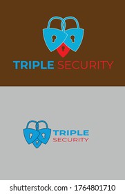 security logo lock logo Triple lock 