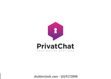 security logo, private logo. chat Logo Vector design Template. Vector Illustrator Eps.10