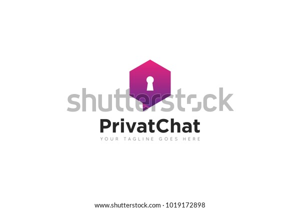 Security Logo Private Logo Chat Logo Stock Vector Royalty Free