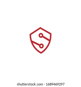 El escudo S del logotipo de seguridad es elegante y sencillo
