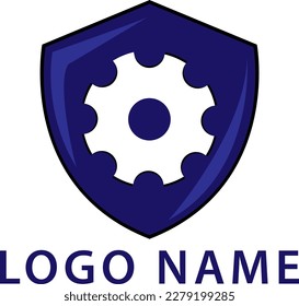 security logo, shield with wings, eyes, locks, gear, and protection