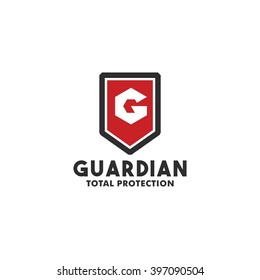 Security Logo and Symbol design template. Letter G for Guardian Total Protection. Vector illustration