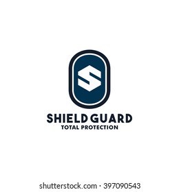 Security Logo and Symbol design template. Letter S for Shield Guard Total Protection. Vector illustration