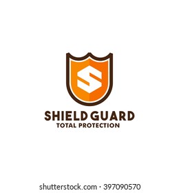 Security Logo and Symbol design template. Letter S for Shield Guard Total Protection. Vector illustration