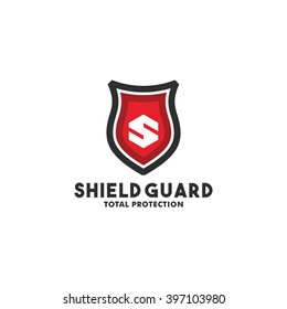 Security Logo and Symbol design template. S for Shield Guard Total Protection. Vector illustration