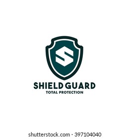 Security Logo and Symbol design template. S for Shield Guard Total Protection. Vector illustration