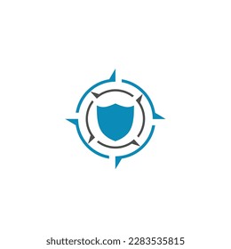 Sicherheits-Logo-Technologie-Unternehmen, Schildsicherheitsdaten