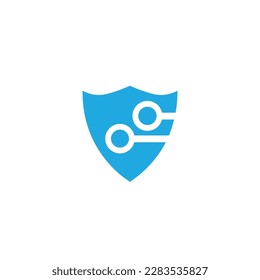 Sicherheits-Logo-Technologie-Unternehmen, Schildsicherheitsdaten