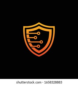 security logo technology for your company, shield logo for security data