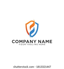 security logo technology for your company, shield logo for security data