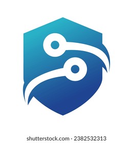 security logo technology for your company, shield logo for security data