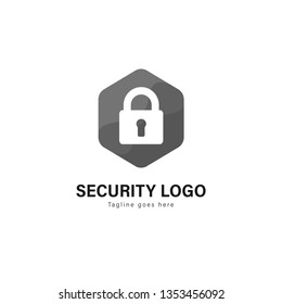 Security logo template design. Security logo with modern frame isolated on white background
