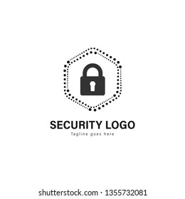 Security logo template design. Security logo with modern frame isolated on white background