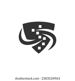 plantilla de logotipo de seguridad. Identidad de la marca Ilustración de iconos. Ilustración aislada y plana. Gráfico vectorial