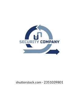 Security logo template Vector illustration of a shield with the words Security System. Suitable for insurance companies, Security Services, and safety anti-virus products. 